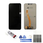 VITRE TACTILE + ECRAN LCD POUR HUAWEI HONOR PLAY 6.3" NOIR + OUTILS +COLLE