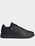 adidas Sportswear Unisex Kids Grand Court 2.0 Trainers - Black, Black, Size 10 Younger