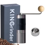 KINGrinder K0 Moulin à café manuel à poignée droite avec 140 degrés de mouture réglables pour Aeropress, presse française, goutte, capacité de 25 g