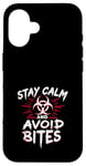 Coque pour iPhone 16 Zombie Apocalypse Humour Humour Humour Undead Quotes Survival Comedy