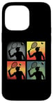 Coque pour iPhone 14 Pro Max Joueur de tennis Pop Art - Amateur de tennis vintage