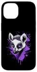 iPhone 14 Lemur in Purple and White Case