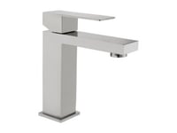 Robinet mitigeur mécanique carré en inox - Coloris nickel brossé - H17,3 cm - CANILAS