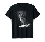 Wolf Howling at the moon Snow Mountain Nature Lover Hiking T-Shirt