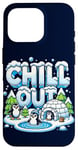 Coque pour iPhone 16 Pro Antarctique Pingouin Lover Chill Out Cute Winter Pingouin Igloo