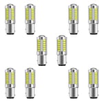 10x Superljusa LED 1157 LED-lampor P21/5w Bay15d LED-lampor med 33smd 5730-chipset Xenon Whi