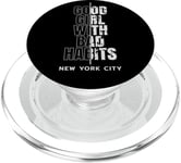 Cool New York City Good Girl with Bad Habits Graphic Designs PopSockets PopGrip for MagSafe