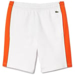 Short Lacoste  SHORT  REGULAR FIT COLOR-BLOCK MOLLETON BLANC ET ORAN