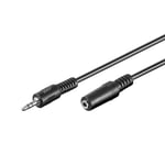 3 Pack Goobay 50090 Headphone and Audio AUX Extension Cable, 3-pin 3.5 mm Black