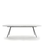 Flexform - Zefiro Dining Table Oval 260x120x74 Frame: Chromed, Top: Canaletto Walnut - Matbord - Antonio Citterio - Metall/Trä