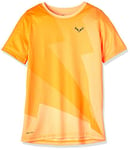 Nike Boys NKCT Rafa GX T-Shirt - Orange (Melon Tint/Thunder Grey), Medium