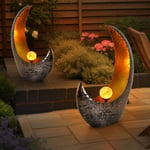 Lampe solaire en forme de croissant de lune, décoration de jardin extérieure, lampe led, décoration de jardin, lampe de terrasse, effet lumineux sur