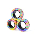 Magnetiska Ringar Anti-Stress Fidget Leksak Magic RingTool Armband Magnetiska Ringar Finger Spinner RingTool