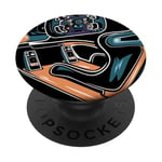 Gamer Simulation De Course - Racer Sim Racing PopSockets PopGrip Adhésif