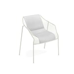 EMU - Heaven Armchair, Matt White, Cushion: White - Vit - Balkong- och caféstolar