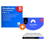 Pack Bitdefender Total Security - 3 appareils + NordVPN - Abonnement 1 an