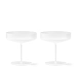 Ferm Living - Ripple Champagne Saucers - Set of 2 - Frosted - Frosted - Transparent - Champagneglas