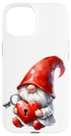 Coque pour iPhone 15 Love Gnome And Red Heart Lock With Key For Valentines Day