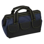 minifinker sac de transport d'outils Sac de rangement d'outils de 16 pouces à large ouverture, sac auto outillage Bleu Bleu Noir