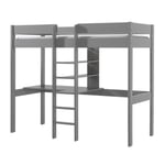 Lit Mezzanine & Bureau Enfant "Pino" 90x200cm Gris