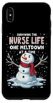 iPhone XS Max Nurse Xmas Surviving The Nurse Life One Meltdown At A Time Case