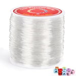 Alyvisun 1mm x 80m Transparent Fil Elastique Bracelet, Fil Élastique pour Bracelet, Fil Bracelet Perle Convient pour la Fabrication de Bijoux DIY, Collier, Bracelet, Artisanat (80m / Bobine)