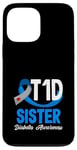 Coque pour iPhone 13 Pro Max Sensibilisation au diabète de type 1 T1D Sister