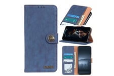 Magunivers Coque et étui téléphone mobile Etui en pu rétro bleu pour xiaomi redmi note 9/redmi 10x 4g