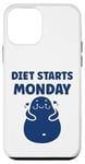 Coque pour iPhone 12 mini Simple funny diet quote Diet stars Monday