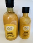 The Body Shop Banana Shampoo 400ml & Conditioner 250ml Set Discontinued New Rare