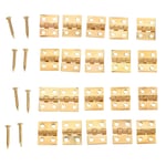 20x Mini Hinges Jewellery Box Gift Chest Cabinet Cupboard Door Hinges & Nails HQ