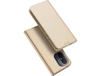 Dux Ducis Dux Ducis Skin Pro Fodral För Xiaomi Redmi 11A / Poco C55 / Redmi 12C Flip Cover Kort Plånbok Stativ Guld