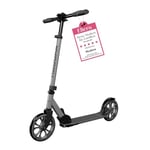 HUDORA Scooter Up 200 - Trottinette silencieuse en Aluminium - Charge maximale : 100 kg - Hauteur réglable et Pliable - Trottinette sans à-Coups pour Enfants/Adolescents et Adultes