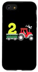 Coque pour iPhone SE (2020) / 7 / 8 Tracteur agricole 2ème anniversaire 2 ans pour tout-petits garçons enfants