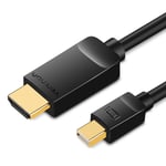 le noir - 1.5m - adaptateur Thunderbolt Mini DP vers HDMI, câble Mini Displayport vers HDMI, pour ordinateur, Macbook, HDTV, projecteur 1080P