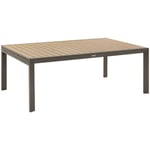 Table de jardin extensible Évasion en aluminium honey et praline traité époxy 14 places - Hespéride