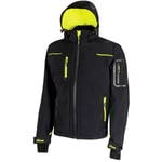 Veste de travail softshell Noir Carbone/Jaune Fluo space - FU187BC U-power taille l