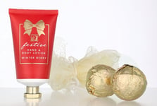 Accentra Festive Bathset - Winter Berry 130 g Bath Fizzer 2x40gr/Body Lotion 50ml