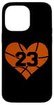 iPhone 14 Pro Max Basketball Number 23 Jersey Funny Basketball Heart Game Day Case