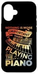 Coque pour iPhone 16 Clavier de piano Motivation Design pour Pianiste