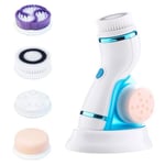 Electric Facial Cleansing Brush Sonic Face Spa Massage Clean Massager Cleansers 