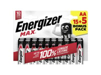 Energizer Max Aa-Batteri Alkali-Mangan 1.5 V 20 Stk