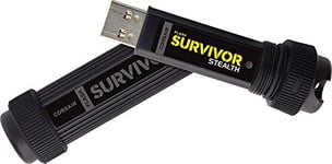 Corsair CMFSS3B-256GB Flash Survivor Stealth v2 256GB USB 3.0, Etanchéité robuste Lecteur Flash - Noir