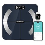 Healthkeep Pèse Personne Numériques, Balance Connectée Bluetooth Impédancemètre avec 13 Données Corporelles (BMI/Graisse Corporelle/Masse Osseuse/BMR/Muscle/Eau) pour APP Max 180kg