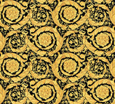 Versace 935834 93583-4 Papier peint intissé Barocco Birds avec ornements baroques 10,05 m x 0,70 m Noir métallisé Fabriqué en Allemagne