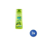 3x Garnier Shampooing Pour Cheveux Fructis Cheveux Normal 2In1, 250 ML