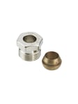 Danfoss Klemringsfitting 1/2" x 12 mm, kobber/stål