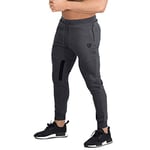 BROKIG Mens Vertex Gym Joggers Sweatpants Tracksuit Jogging Bottoms Running Trousers with Pockets (Medium, Dark Grey)