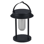 LEDVANCE SMART+ outdoor Bluetooth solar table light, with white (3000K) + color light, power independent, up to 5 hours burning time at 100% light, rechargeable, IP44 protection, IP44, black