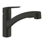 Mitigeur de cuisine - GROHE - Start - Noir mat - Mousseur extractible - Inver...